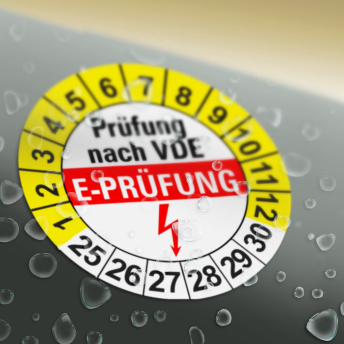 E-Prüfung Wartungsetiketten / Prüfplaketten / Prüfetiketten