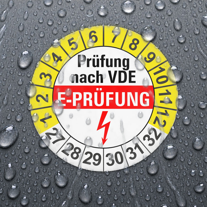 E-Prüfung Wartungsetiketten / Prüfplaketten / Prüfetiketten