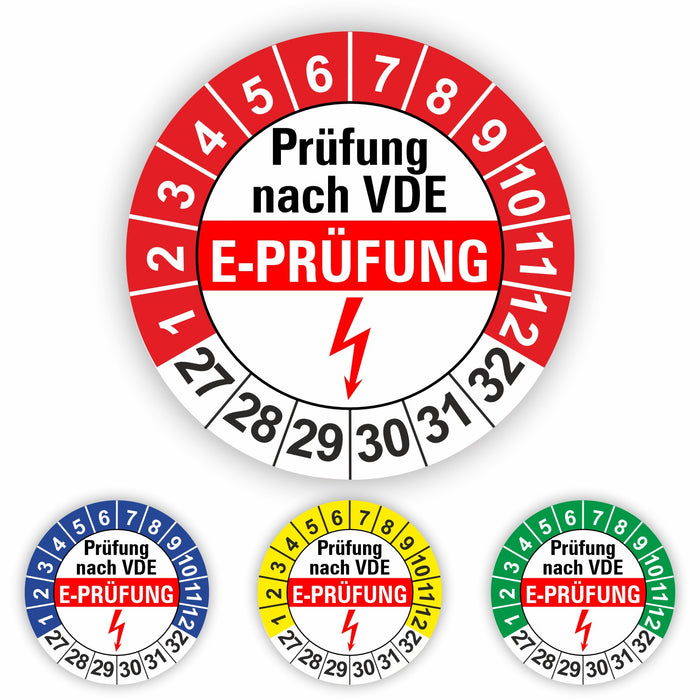 E-Prüfung Wartungsetiketten / Prüfplaketten / Prüfetiketten