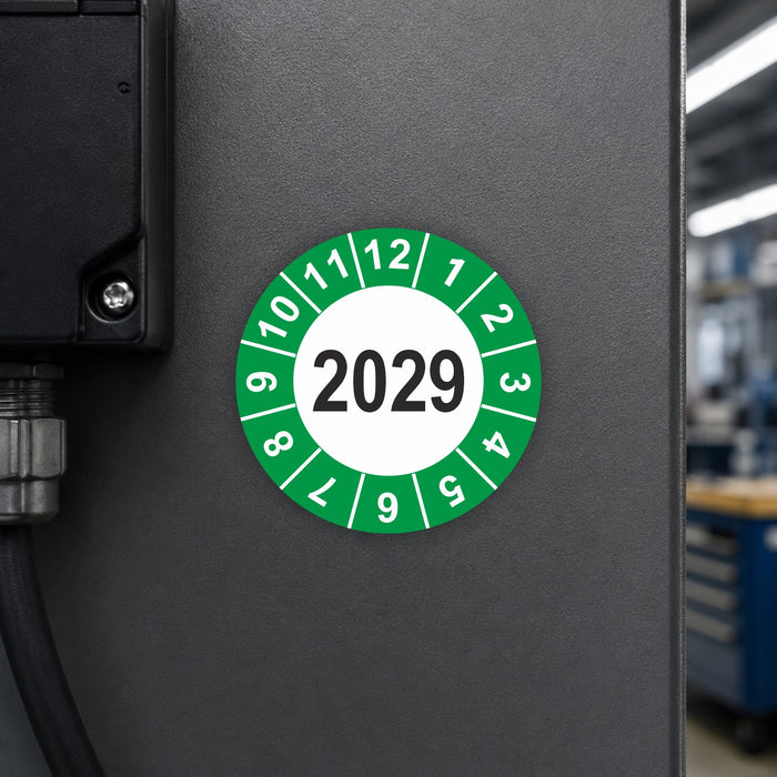 Jahresplakette 2029 Wartungsetiketten / Prüfplaketten / Prüfetiketten