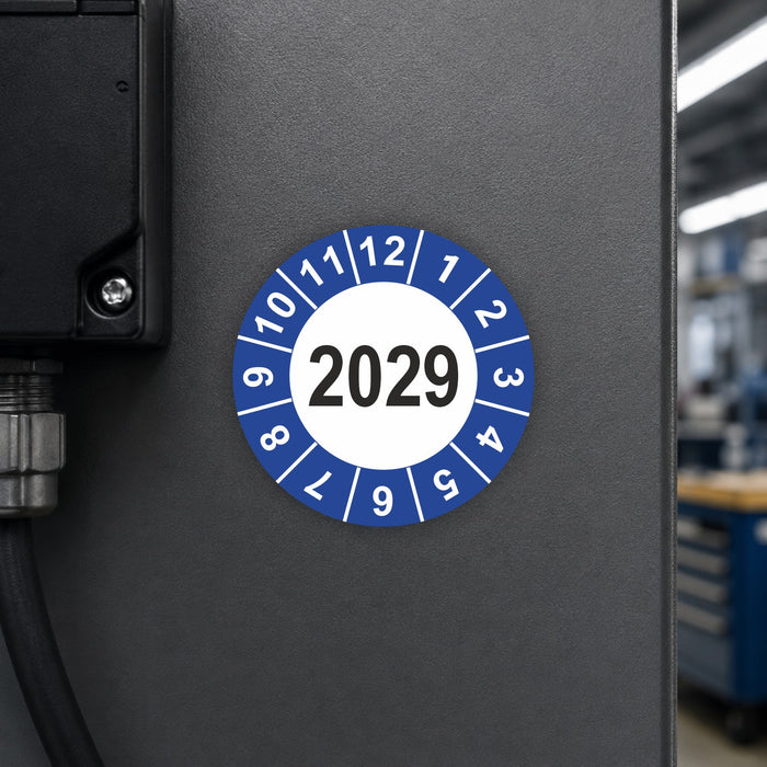 Jahresplakette 2029 Wartungsetiketten / Prüfplaketten / Prüfetiketten