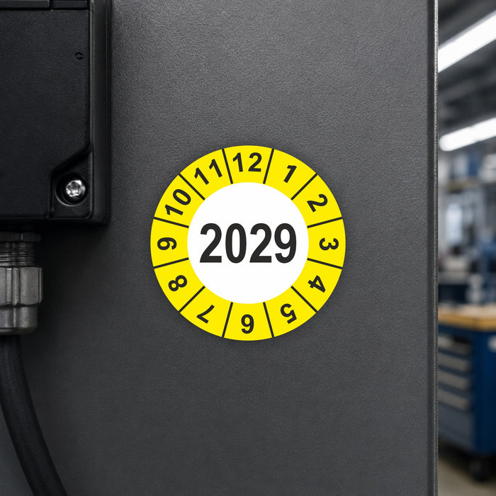 Jahresplakette 2029 Wartungsetiketten / Prüfplaketten / Prüfetiketten