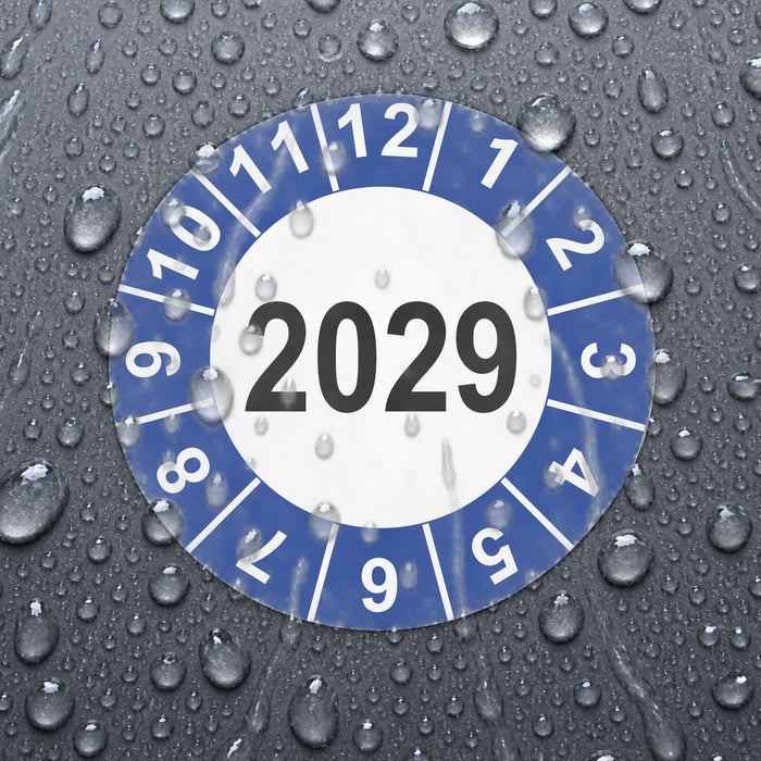 Jahresplakette 2029 Wartungsetiketten / Prüfplaketten / Prüfetiketten