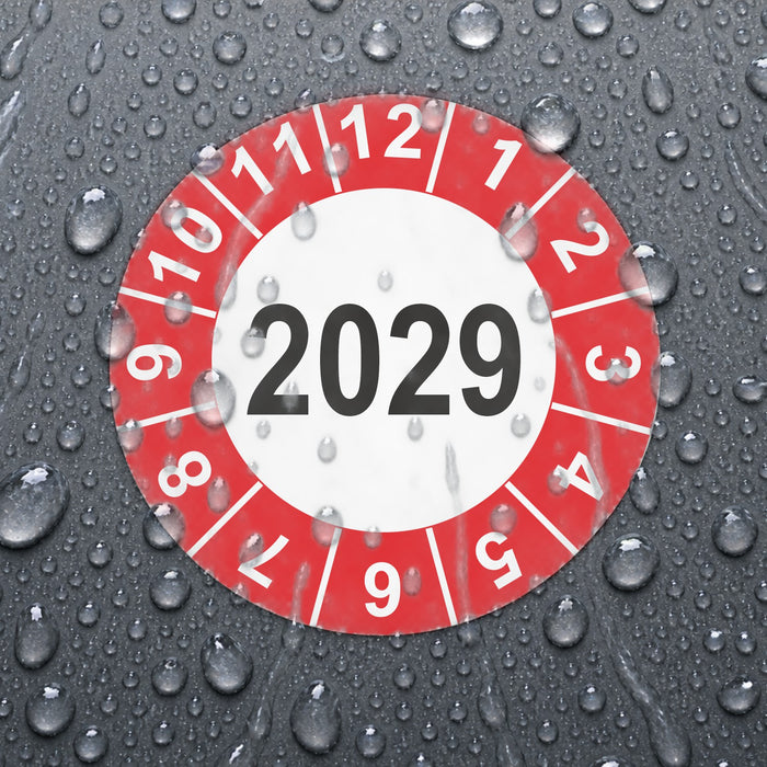 Jahresplakette 2029 Wartungsetiketten / Prüfplaketten / Prüfetiketten