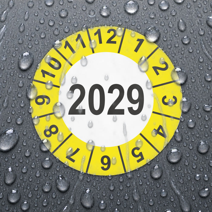 Jahresplakette 2029 Wartungsetiketten / Prüfplaketten / Prüfetiketten