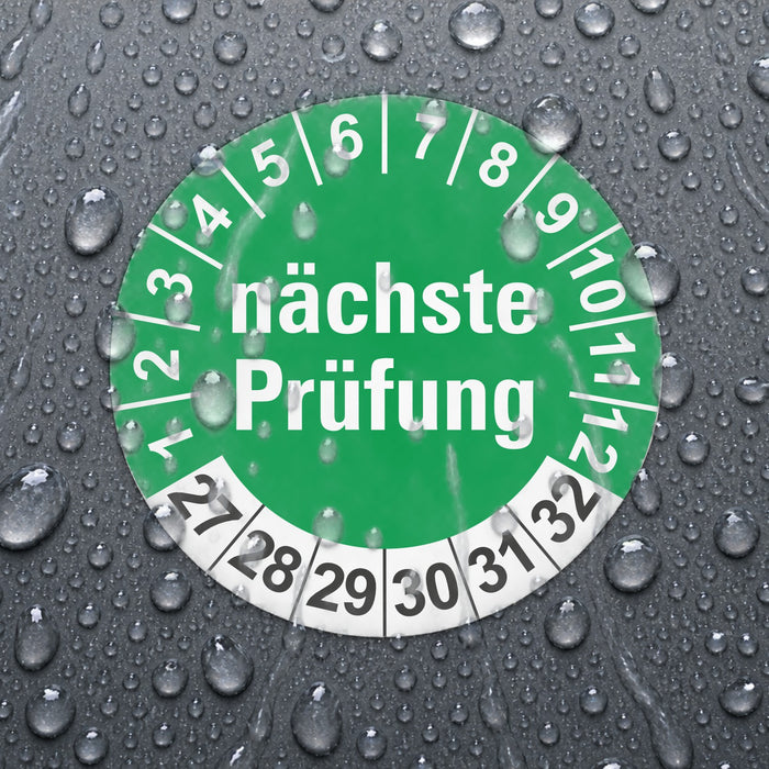 Nächste Prüfung BLAU/GELB Wartungsetiketten / Prüfplaketten / Prüfetiketten