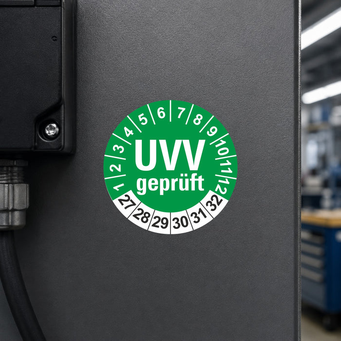 UVV geprüft Wartungsetiketten / Prüfplaketten / Prüfetiketten