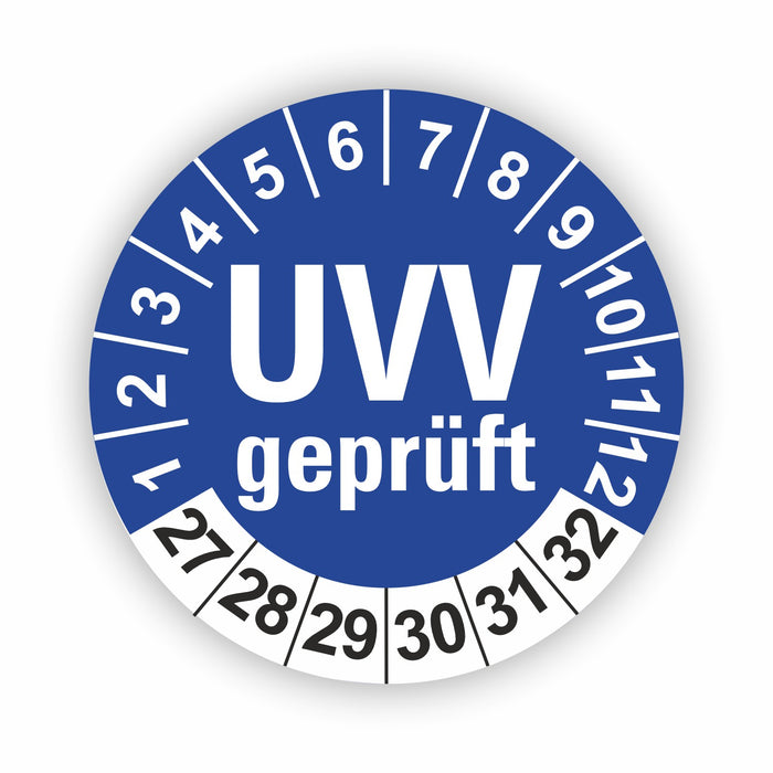 UVV geprüft Wartungsetiketten / Prüfplaketten / Prüfetiketten