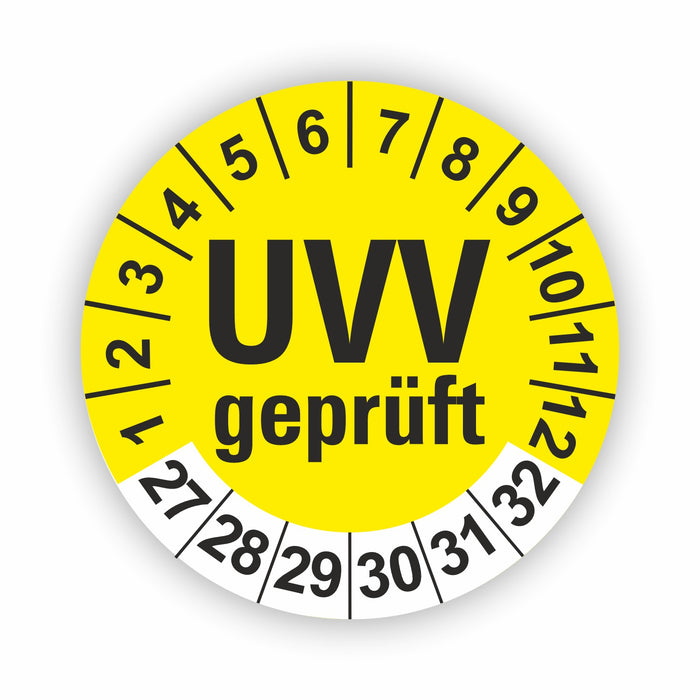 UVV geprüft Wartungsetiketten / Prüfplaketten / Prüfetiketten
