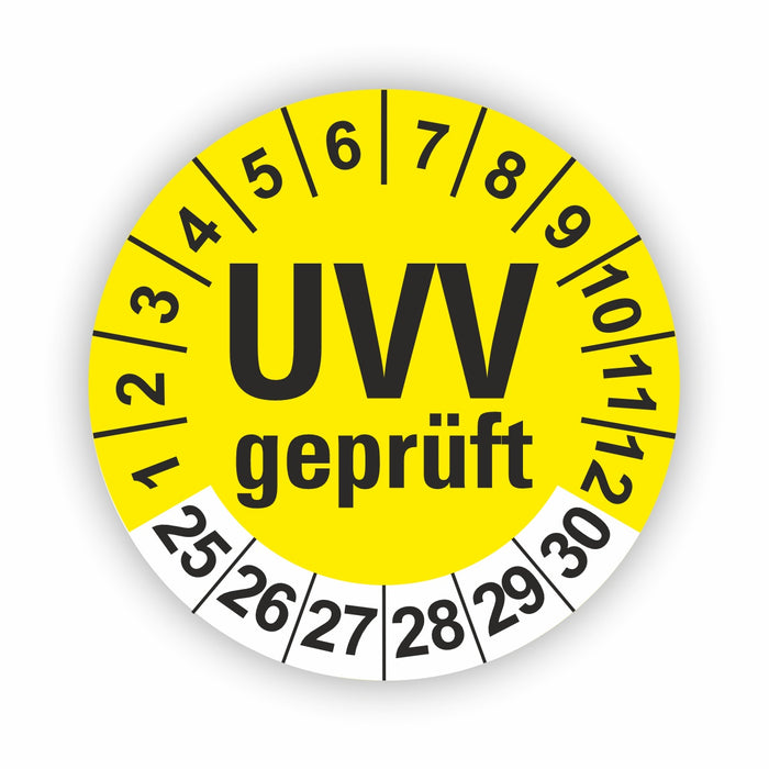 UVV geprüft Wartungsetiketten / Prüfplaketten / Prüfetiketten