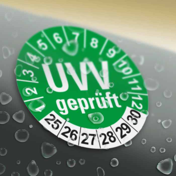UVV geprüft Wartungsetiketten / Prüfplaketten / Prüfetiketten