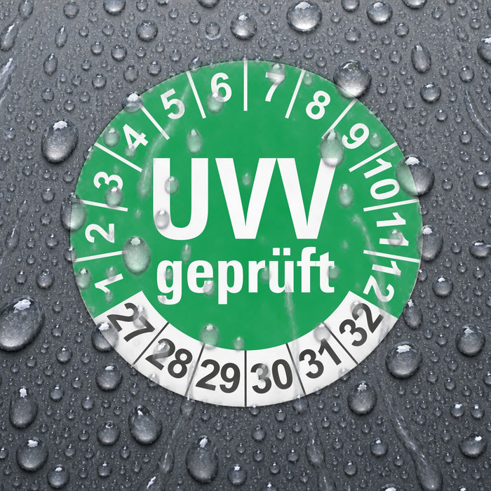UVV geprüft Wartungsetiketten / Prüfplaketten / Prüfetiketten