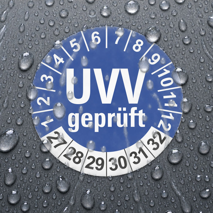UVV geprüft Wartungsetiketten / Prüfplaketten / Prüfetiketten