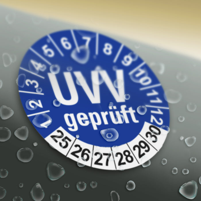 UVV geprüft Wartungsetiketten / Prüfplaketten / Prüfetiketten