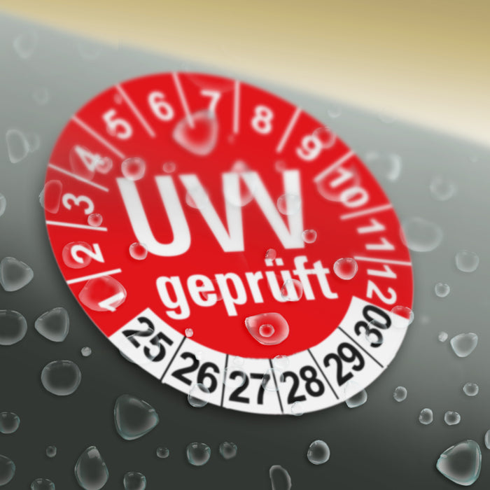 UVV geprüft Wartungsetiketten / Prüfplaketten / Prüfetiketten