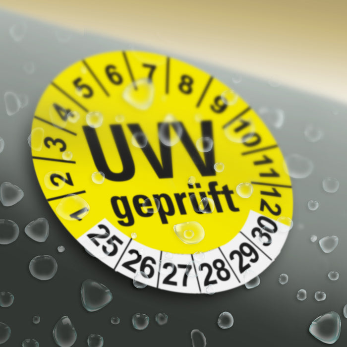 UVV geprüft Wartungsetiketten / Prüfplaketten / Prüfetiketten