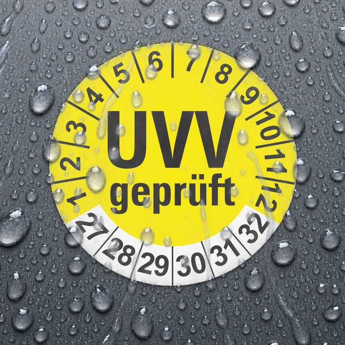 UVV geprüft Wartungsetiketten / Prüfplaketten / Prüfetiketten