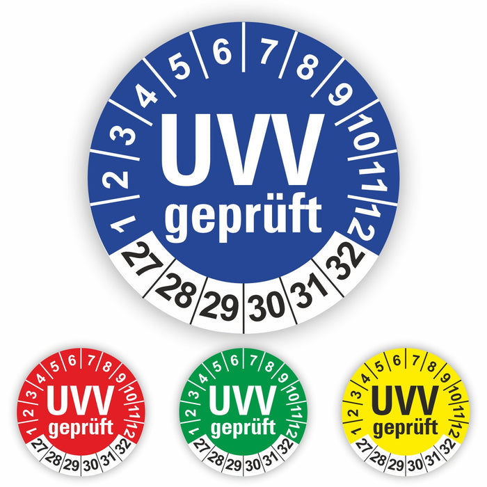 UVV geprüft Wartungsetiketten / Prüfplaketten / Prüfetiketten