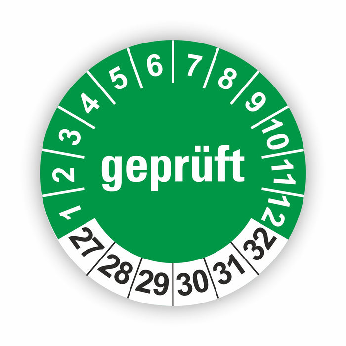 Geprüft Wartungsetiketten / Prüfplaketten / Prüfetiketten