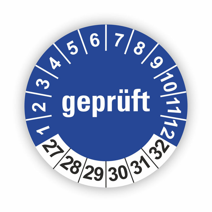Geprüft Wartungsetiketten / Prüfplaketten / Prüfetiketten
