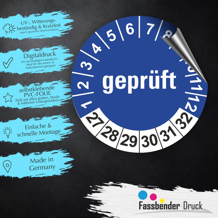 Geprüft Wartungsetiketten / Prüfplaketten / Prüfetiketten