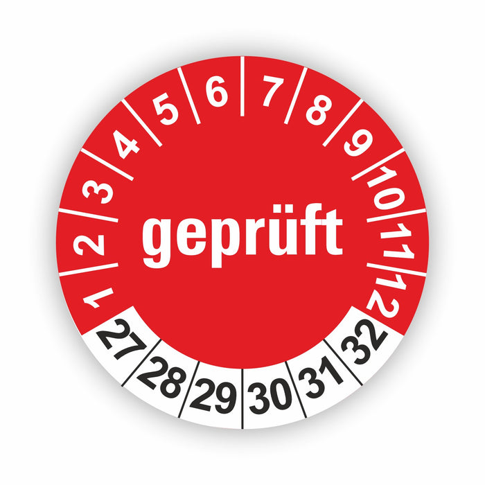 Geprüft Wartungsetiketten / Prüfplaketten / Prüfetiketten