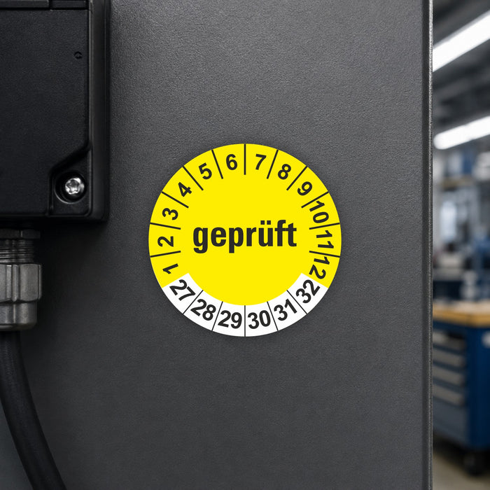 Geprüft Wartungsetiketten / Prüfplaketten / Prüfetiketten