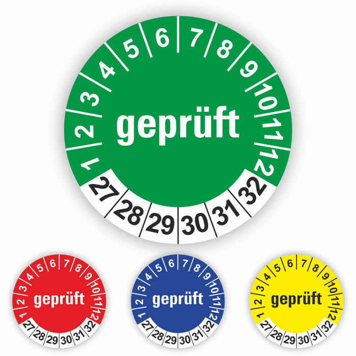 Geprüft Wartungsetiketten / Prüfplaketten / Prüfetiketten