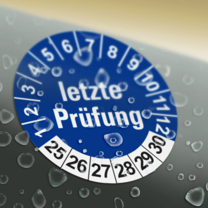 Letze Prüfung Wartungsetiketten / Prüfplaketten / Prüfetiketten