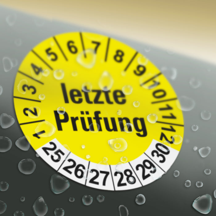 Letze Prüfung Wartungsetiketten / Prüfplaketten / Prüfetiketten