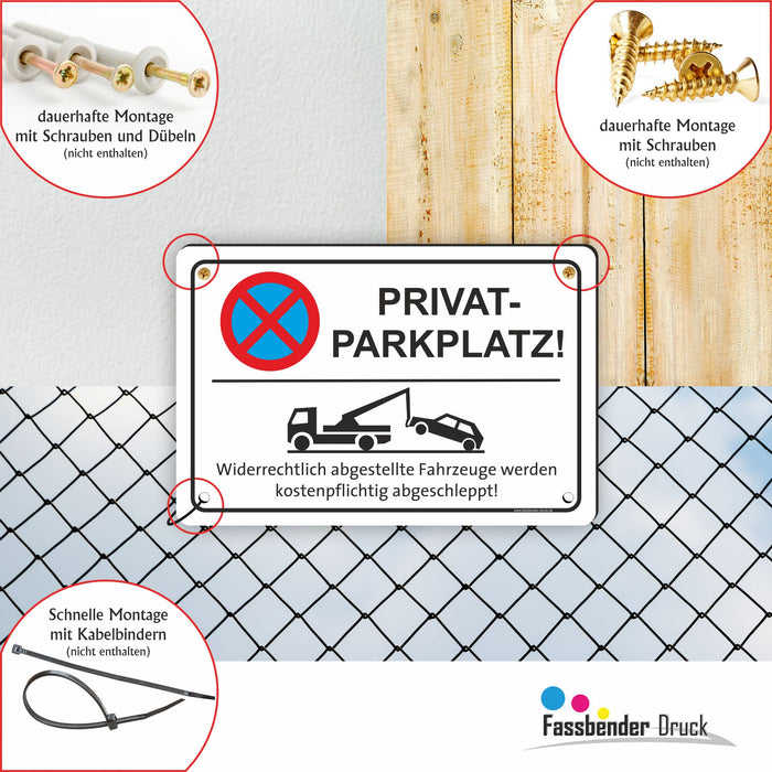 PV-003 PRIVATPARKPLATZ | Parken verboten Hinweis | Absolutes Parkverbot für Ihren Privatparkplatz