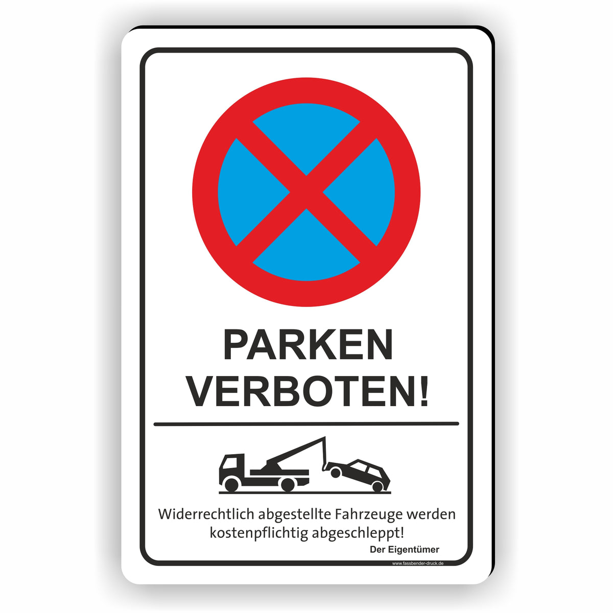 Parkverbotsschilder 25,4x17,8 Cm – 2 Stück, Reflektierendes Aluminium, UV-geschützt, Für Innen/außen