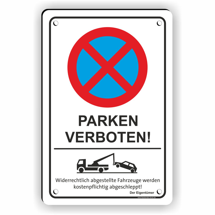 PV-012 Parken verboten Hinweis | Absolutes Parkverbot für Ihren Privatbereich