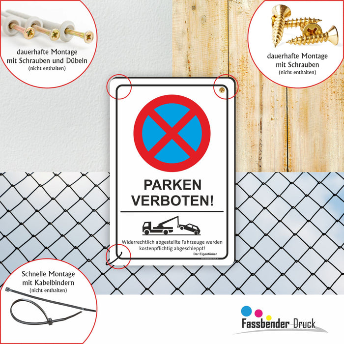 PV-012 Parken verboten Hinweis | Absolutes Parkverbot für Ihren Privatbereich
