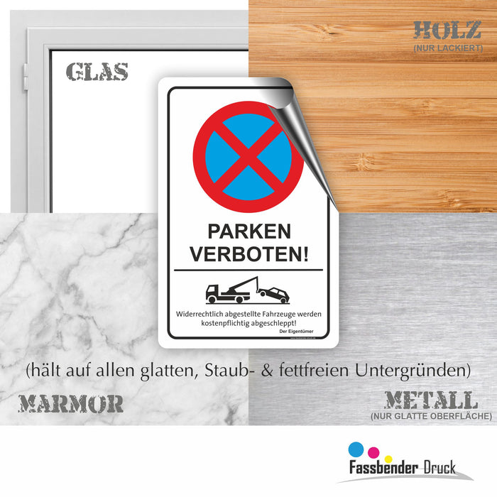 PV-012 Parken verboten Hinweis | Absolutes Parkverbot für Ihren Privatbereich