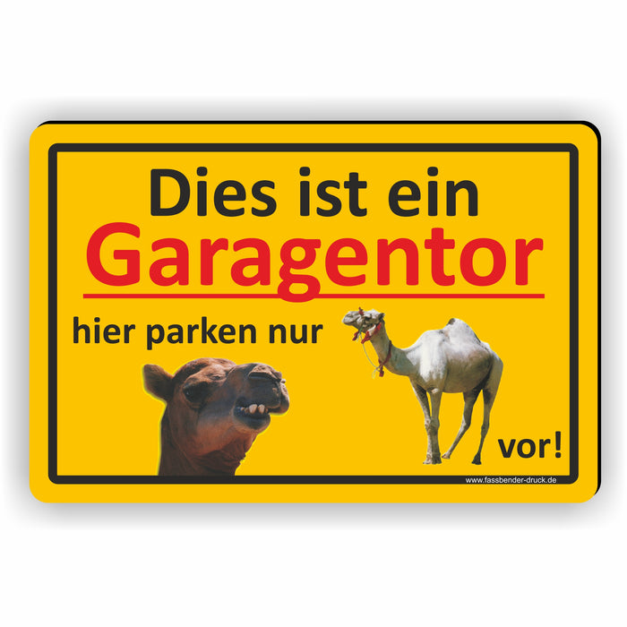Parken verboten - Parkverbot - Nur ein Kamel parkt vor dem Garagentor