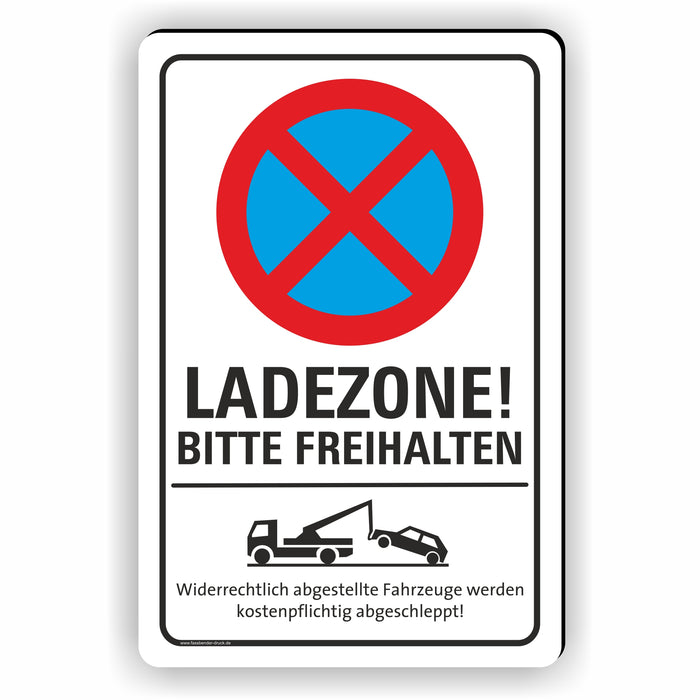 Parken verboten - LADEZONE BITTE FREIHALTEN (Hochkant)