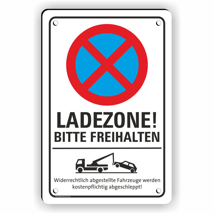 PV-028 LADEZONE BITTE FREIHALTEN | Parken verboten Hinweis | Absolutes Parkverbot für Ihren PARKPLATZ