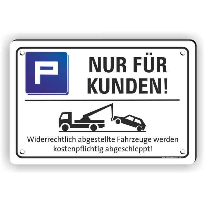PV-050 NUR FÜR KUNDEN PARKPLATZ | Markieren Sie Ihren Kundenparkplatz oder Privatparkplatz mit diesem Hinweis
