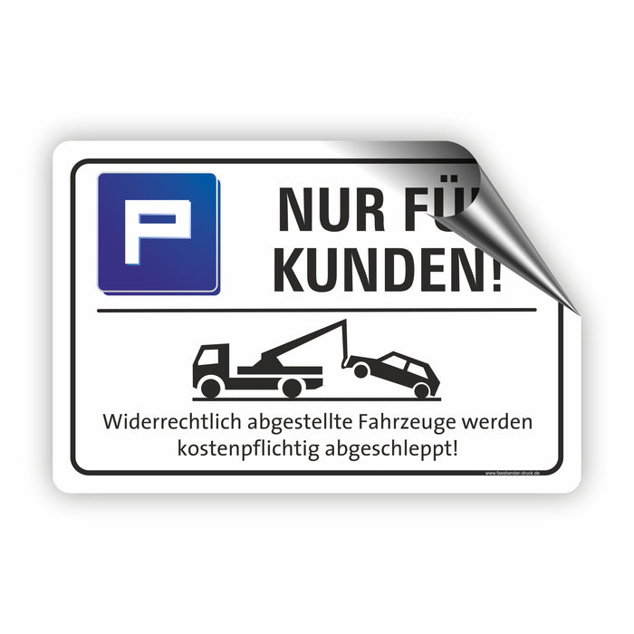 PV-050 NUR FÜR KUNDEN PARKPLATZ | Markieren Sie Ihren Kundenparkplatz oder Privatparkplatz mit diesem Hinweis