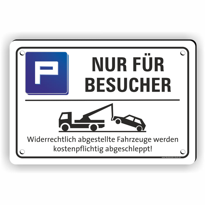 PV-052 NUR FÜR BESUCHER PARKPLATZ | Markieren Sie Ihren Besucherparkplatz oder Privatparkplatz mit diesem Hinweis