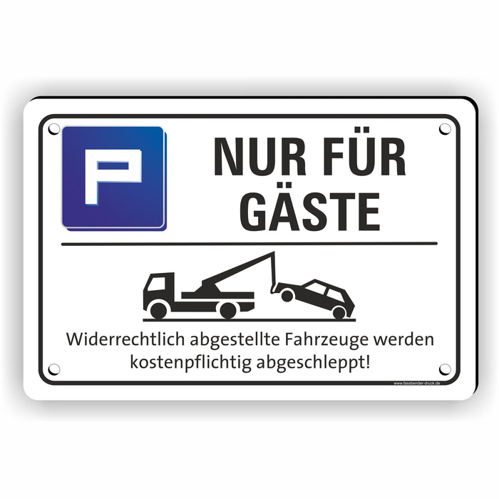 PV-053 NUR FÜR GÄSTE PARKPLATZ | Markieren Sie Ihren Gästeparkplatz oder Privatparkplatz mit diesem Hinweis