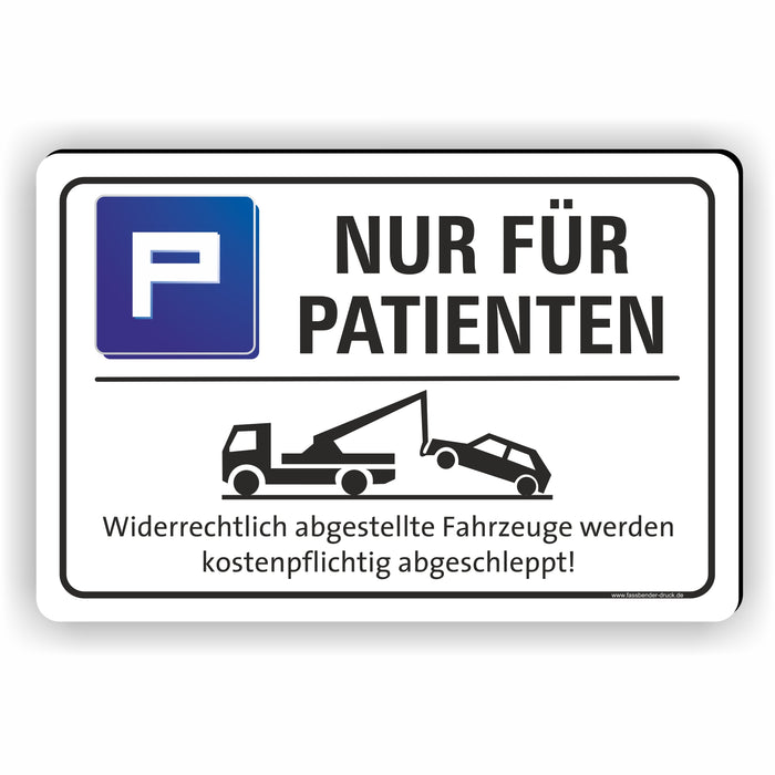 PV-054 NUR FÜR PATIENTEN PARKPLATZ | Markieren Sie Ihren Patientenparkplatz oder Privatparkplatz mit diesem Hinweis
