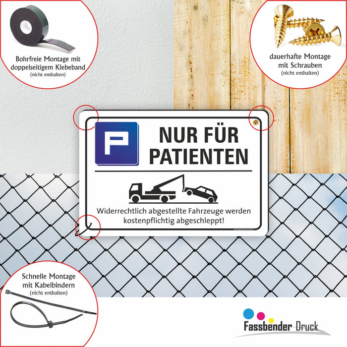 PV-054 NUR FÜR PATIENTEN PARKPLATZ | Markieren Sie Ihren Patientenparkplatz oder Privatparkplatz mit diesem Hinweis
