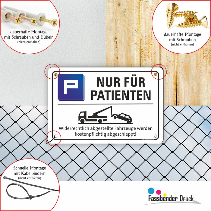 PV-054 NUR FÜR PATIENTEN PARKPLATZ | Markieren Sie Ihren Patientenparkplatz oder Privatparkplatz mit diesem Hinweis