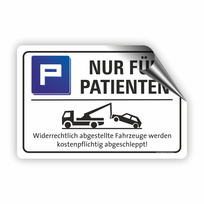 PV-054 NUR FÜR PATIENTEN PARKPLATZ | Markieren Sie Ihren Patientenparkplatz oder Privatparkplatz mit diesem Hinweis