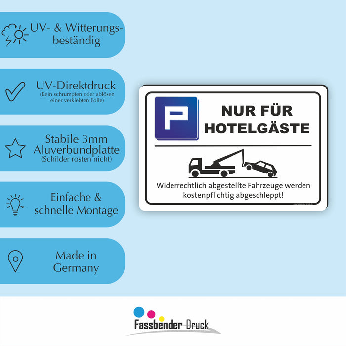 PV-056 NUR FÜR HOTELGÄSTE PARKPLATZ | Markieren Sie Ihren Hotelparkplatz oder Privatparkplatz mit diesem Hinweis