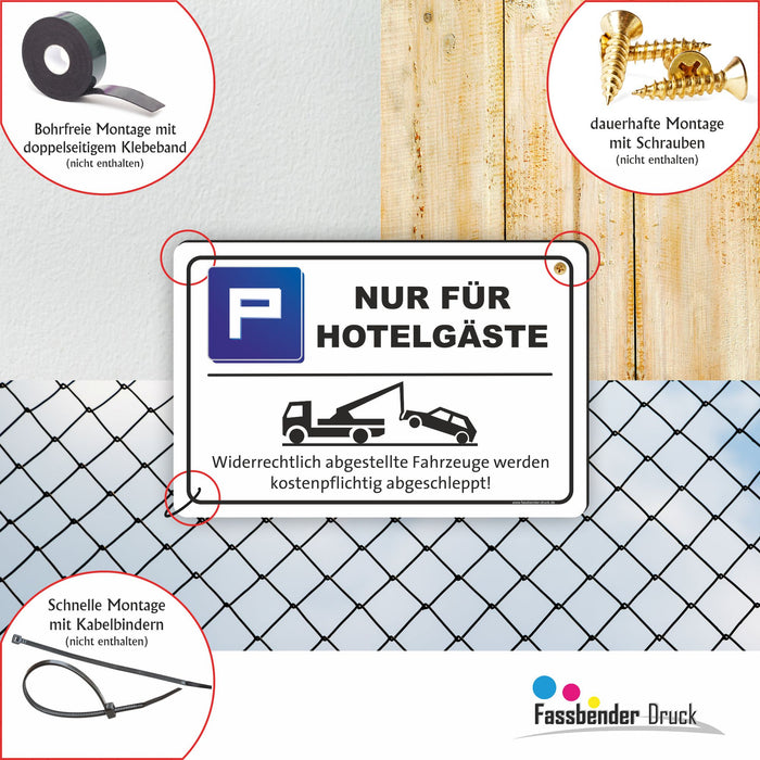 PV-056 NUR FÜR HOTELGÄSTE PARKPLATZ | Markieren Sie Ihren Hotelparkplatz oder Privatparkplatz mit diesem Hinweis