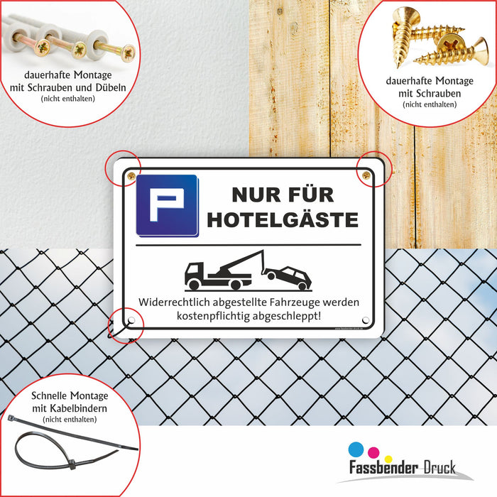 PV-056 NUR FÜR HOTELGÄSTE PARKPLATZ | Markieren Sie Ihren Hotelparkplatz oder Privatparkplatz mit diesem Hinweis