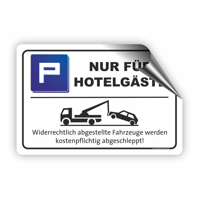 PV-056 NUR FÜR HOTELGÄSTE PARKPLATZ | Markieren Sie Ihren Hotelparkplatz oder Privatparkplatz mit diesem Hinweis